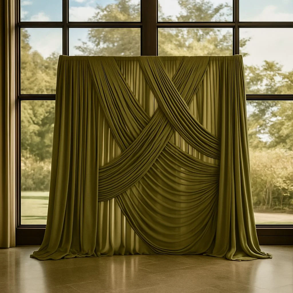 custom draped backdrop for weddings, corporate event and parties in Chicago and illinois